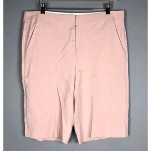 Rebecca Taylor REF Suiting Bermuda Shorts 12 Rose Pink High Rise Lace Trim NEW
